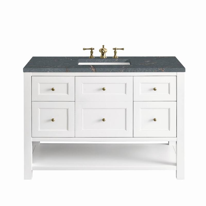 James Martin Vanities 330-V48-3PBL Breckenridge 48" Free Standing - Bright White - Painted