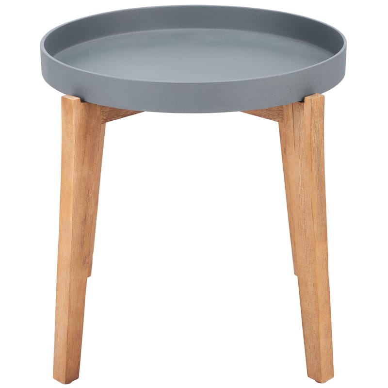 SAFAVIEH Outdoor Estefany Removable Tray Top Side Table - 24Wx24Dx20H