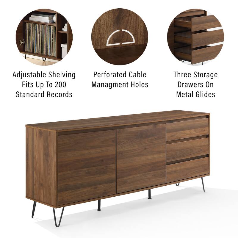 Crosley Teagan Record Storage Sideboard