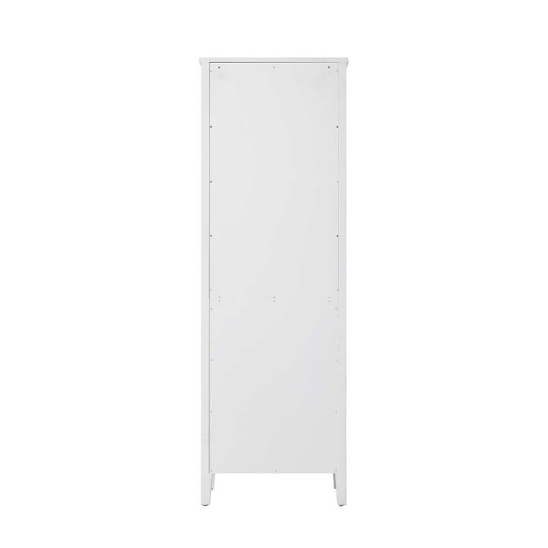 Laura 16-28 Inch Bath Storage Glass Cabinet