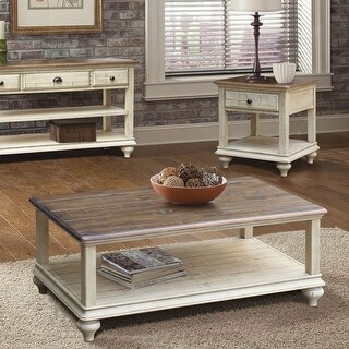 Cream distressed clearance end tables