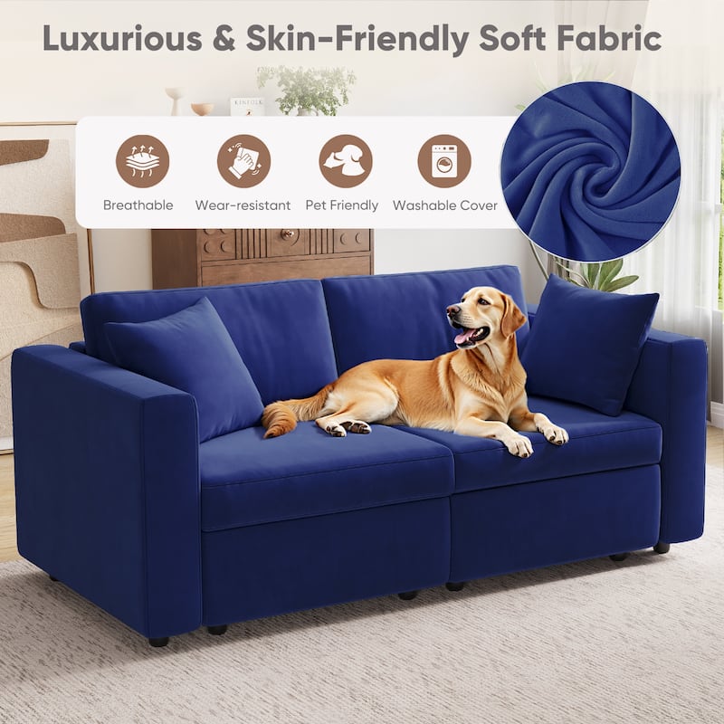 Pocassy Cloud Sofa Modular Sectional Couch with Seat Storage