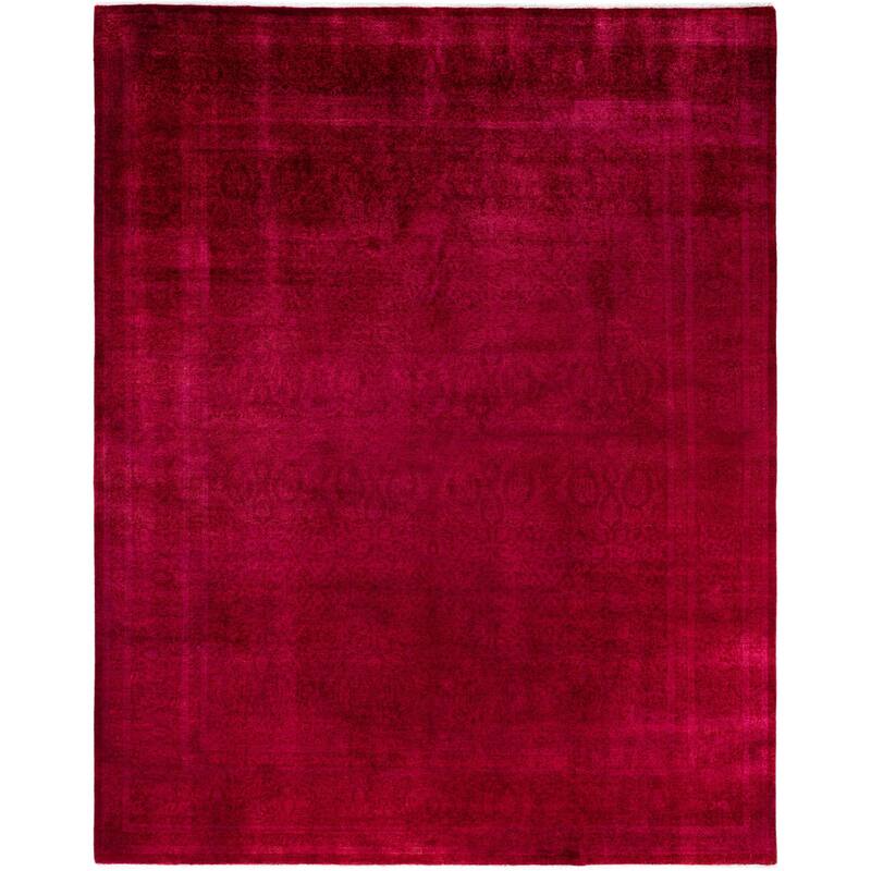 Overdyed One-of-a-Kind Hand-Knotted Area Rug - Pink - 8' 4" x 9' 10"