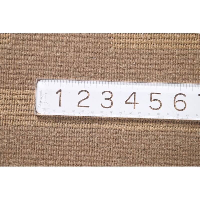 Striped Nepalese Modern Large Area Rug Hand-Knotted Wool Carpet - 10'0" x 13'8"