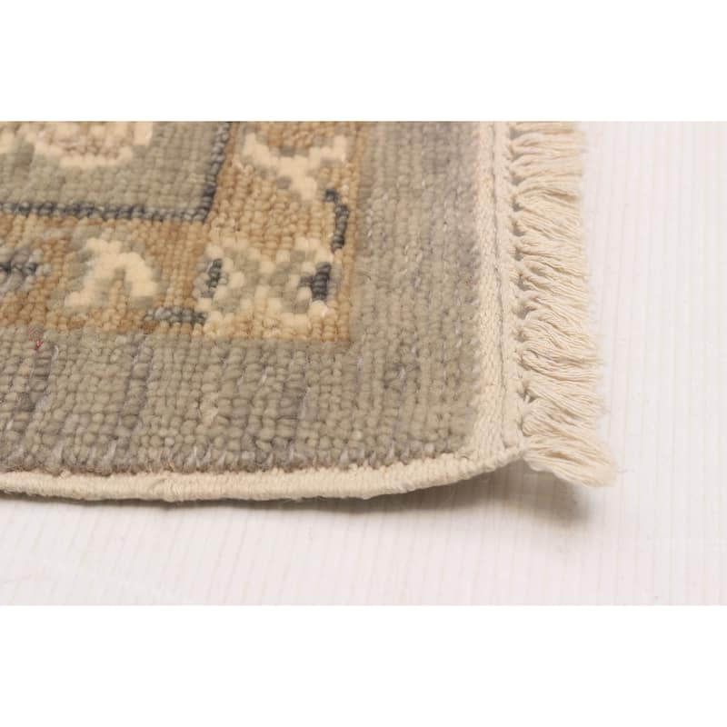 ECARPETGALLERY Hand-knotted Oushak Grey Wool Rug - 8'0 x 9'10