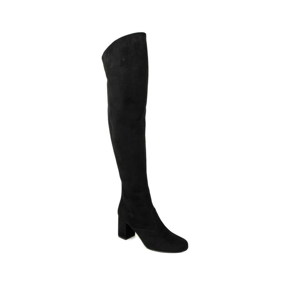 saint laurent suede over the knee boots