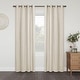 preview thumbnail 6 of 44, Linen Slub Texture Blackout Grommet Curtain Pair(2 Panels) 52"Wx108"L - Linen