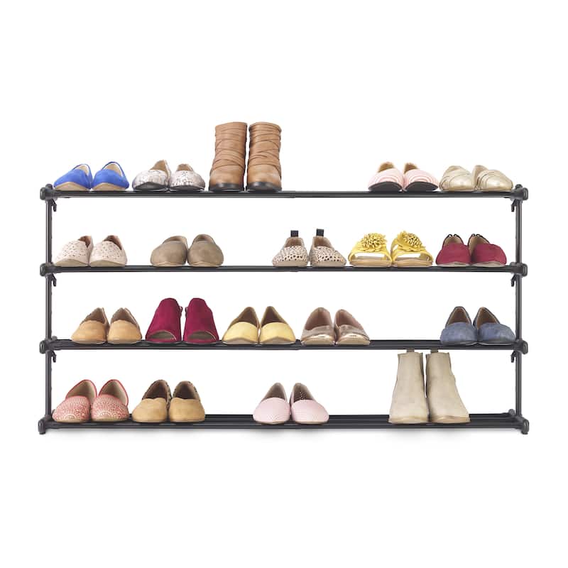 Whitmor 4 Tier Expandable Shoe Rack - Black