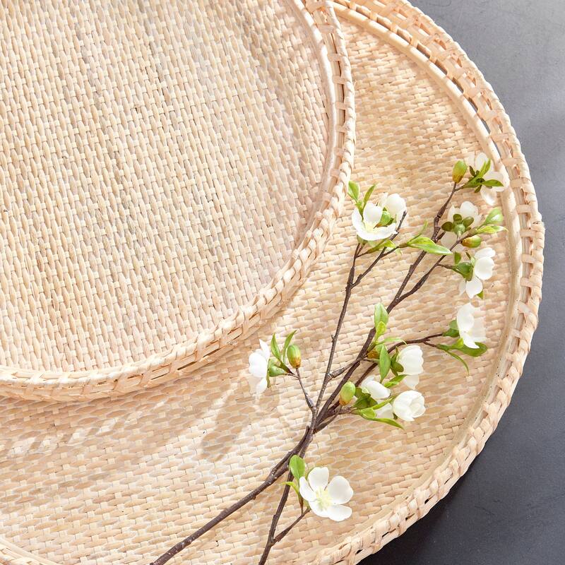 Barri Trays, Set Of 2 - Set of 2 Rattan