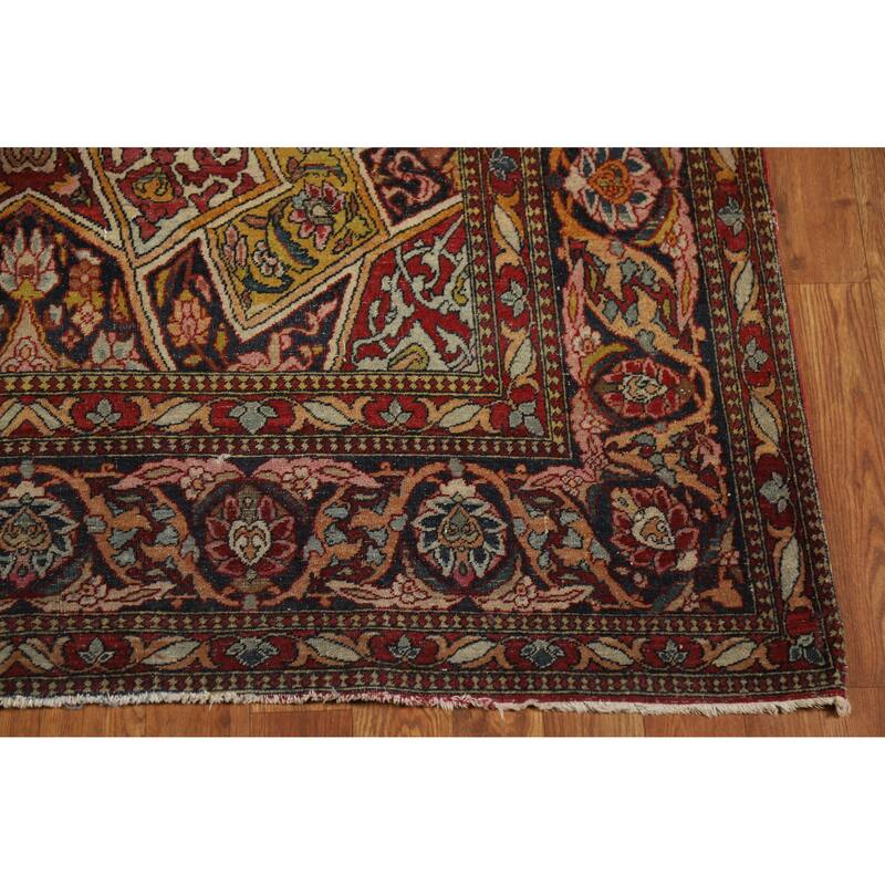 Kerman Ravar Antique Persian Rug Handmade Wool Carpet - 4'6" x 7'2"