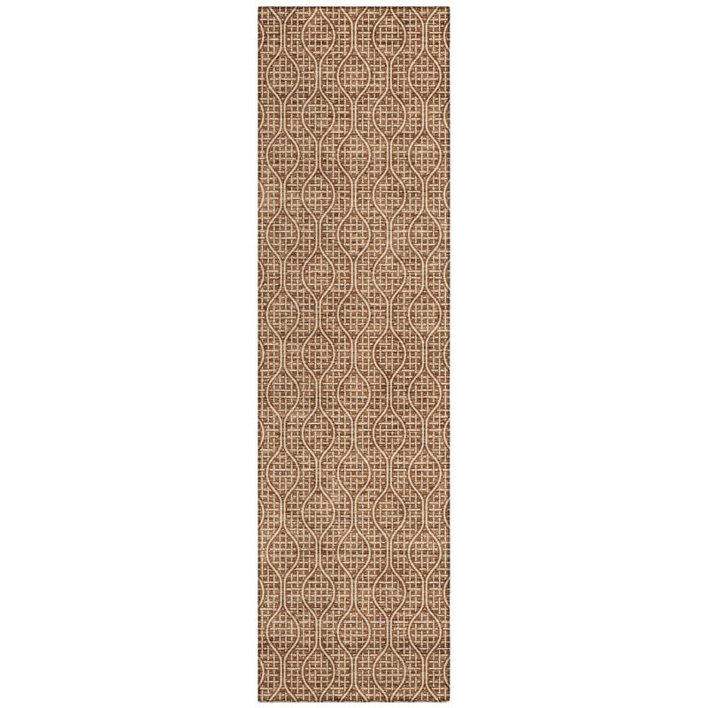 Machine Washable Indoor/ Outdoor Chantille Criss Cross Geo Rug