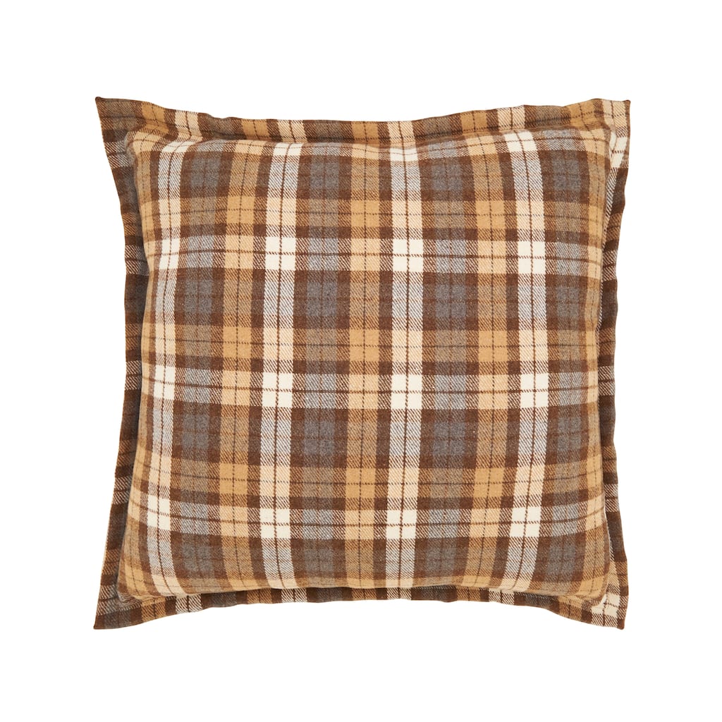 Plaid Flange Throw Pillow