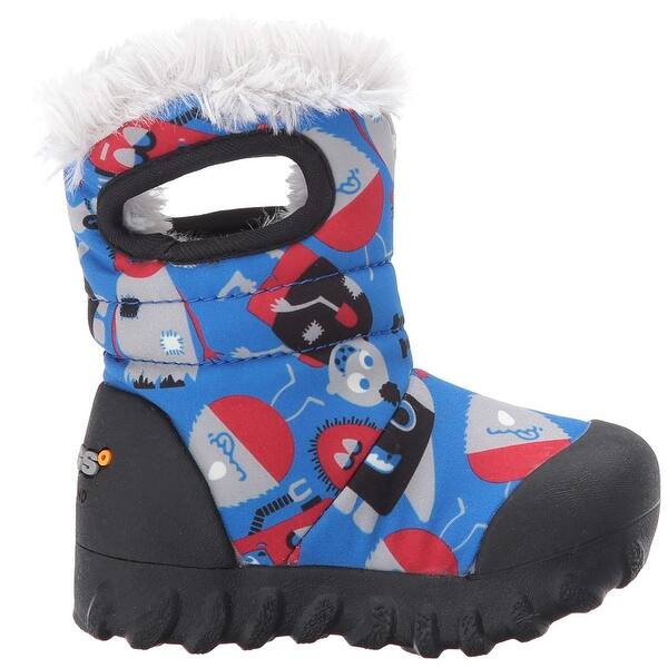 Shop Kids Bogs Girls B Moc Bears Ankle Slip On Snow Boots Overstock 21651814 Medium Fleck Print Eggplant Multi 4 Little Kid