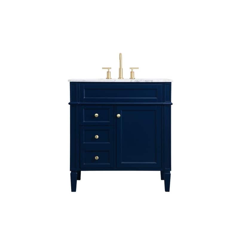 Elegant Lighting VF12532 Park Avenue 32" Free Standing Single Basin - Blue - Painted