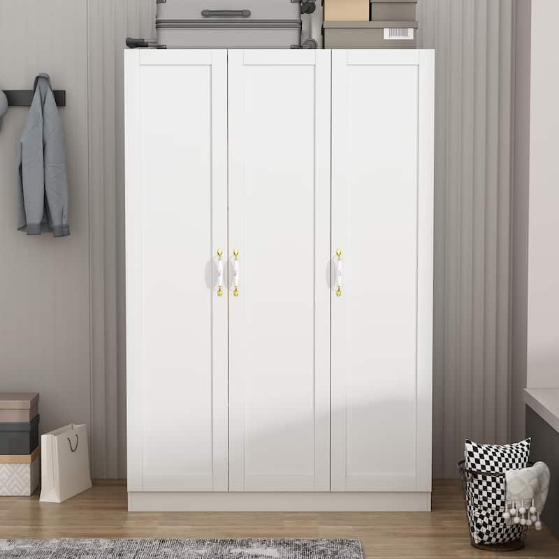 47.2"W Contemporary Modern Freestanding Wardrobe Armoire Closet