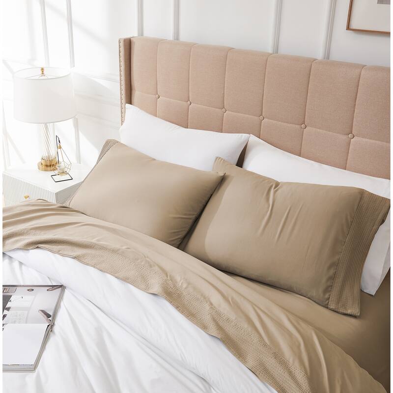Vilano 21-inch Extra Deep Pocket 4-Piece Bed Sheet Set with Pleated Hem