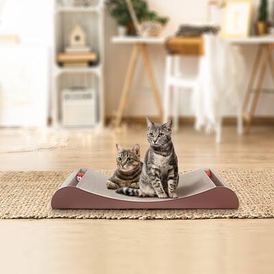 Cat Scratching Pad Post Cardboard Lounge Bed with Bell Ball Toy