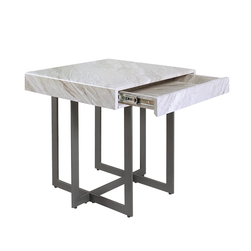 Granala Contemporary Steel 3-Piece Storage Coffee Table Set by Furniture of America
