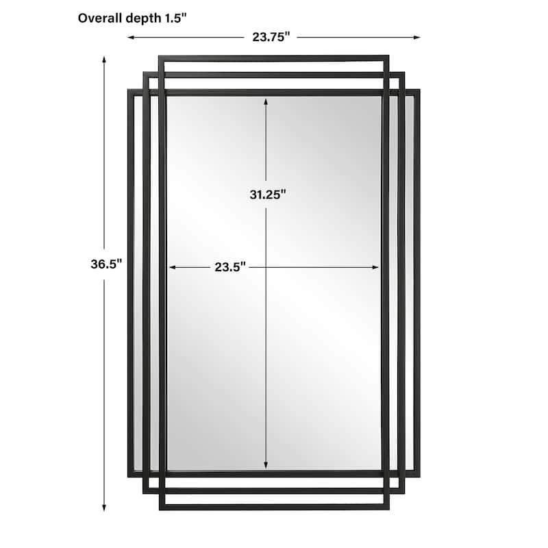 Uttermost Amherst Black Iron Mirror