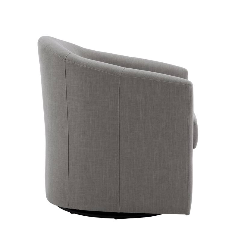 Modern Upholstered Swivel Barrel Chair Living Room Accent Chair