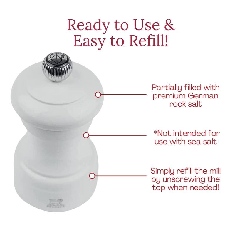 Peugeot Bistro Pepper and Salt Mill Set - 10cm - 4in.