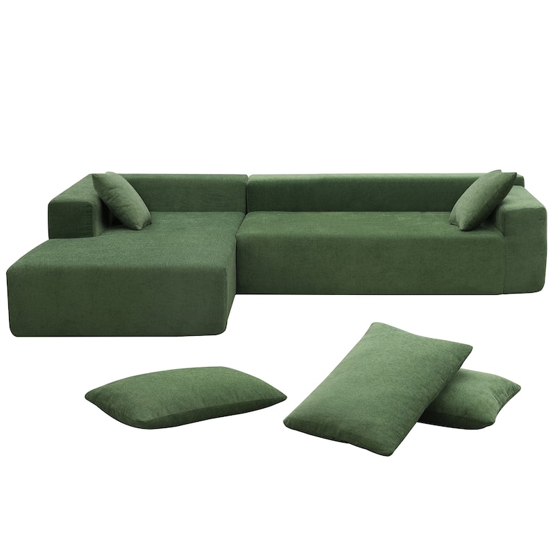 Modular Sectional Living Room Sofa Set, Upholstered Compressed Sofa