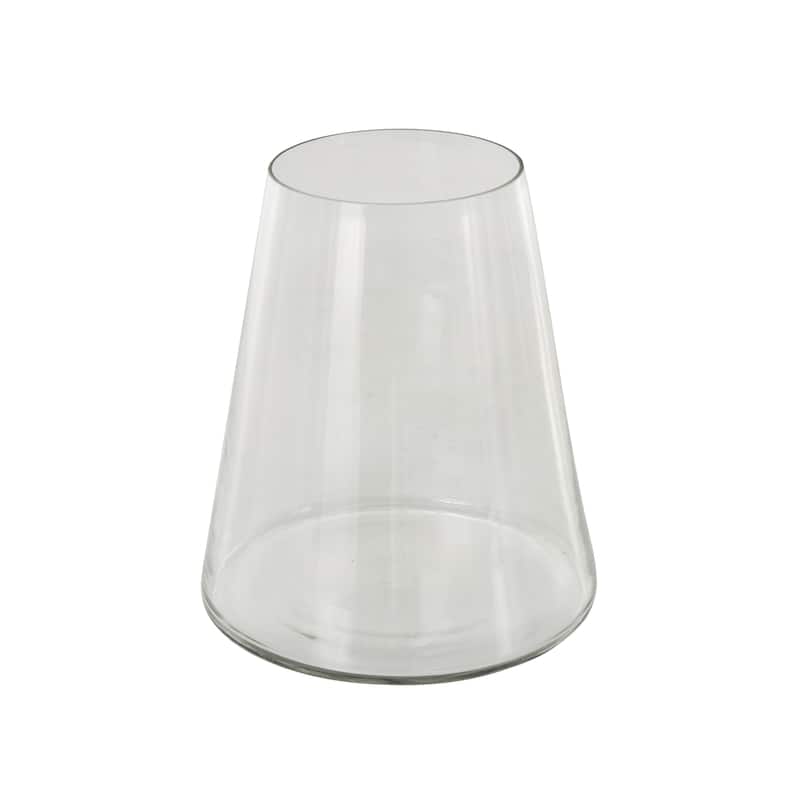 Glass Cone Shaped Vase - Clear - Roche River Decor