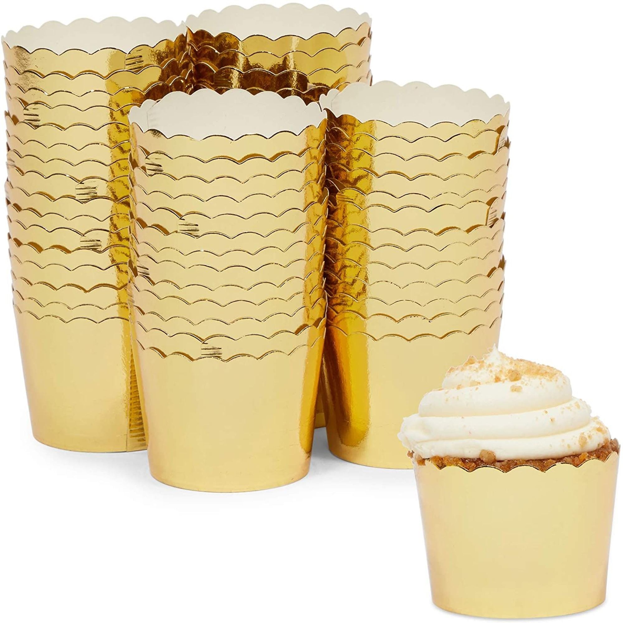 Gold cupcake papers hot sale