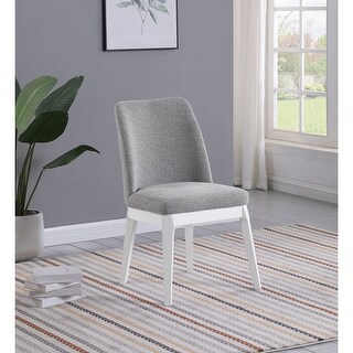 Rupert Light Grey Upholstered Dining Side Chair (Set of 2) - Bed Bath ...