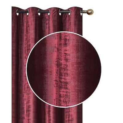 Embossed Rubber Panel & Grommets Burgundy - Set of 2 - Red