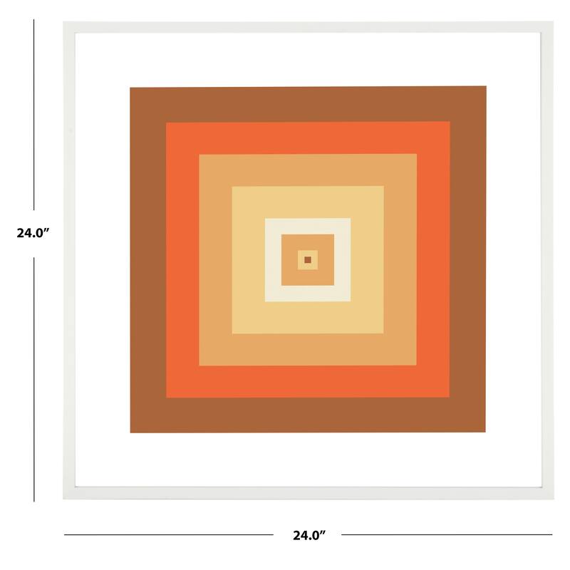 SAFAVIEH Youlia That 70'S Glow 24-inch Square Framed Wall Art