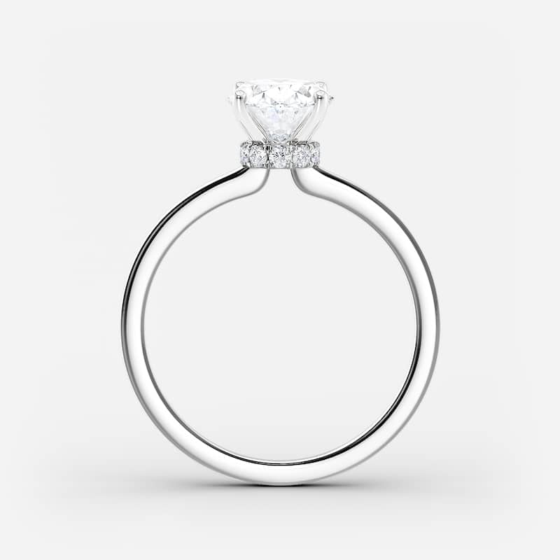 Auriya 14k Gold Lab Grown Oval Ribbon-Halo Diamond Engagement Ring 0.60 to 5.10 ct. tw. (F-G VS)