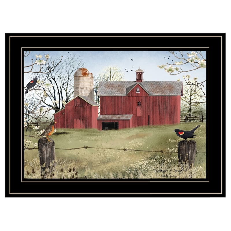 TrendyDecor4U Contemporary "Harbingers of Spring" Framed Print Wall Art by Billy Jacobs