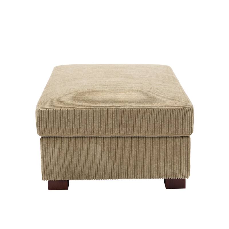 Rectangular Corduroy Oversized Ottoman