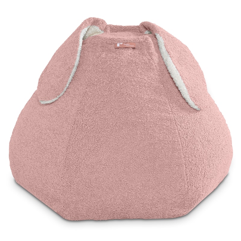 Raven-Symoné Home HopSeat Bunny - Oval Shaped Large Bean Bag Chair with Ears, Ultra Soft Shearling