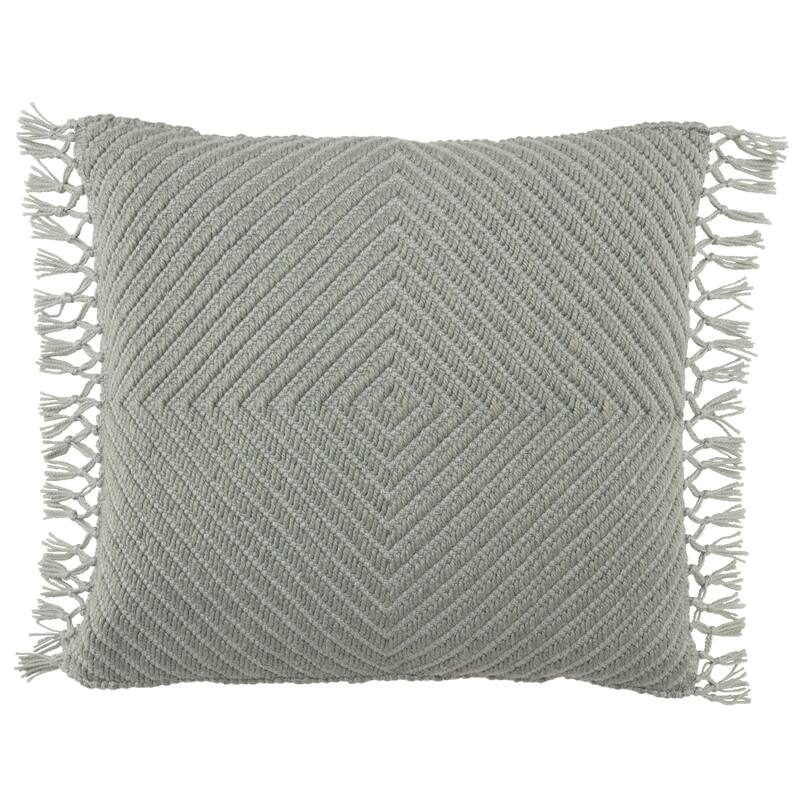 Calhain Geometric Indoor/ Outdoor Pillow - 20"X20" Cover Only - Cover Only - Light Gray/Light Blue