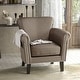 preview thumbnail 26 of 30, Brice Contemporary Scroll Arm Club Chair with Nailhead Trim by Christopher Knight Home Coffee