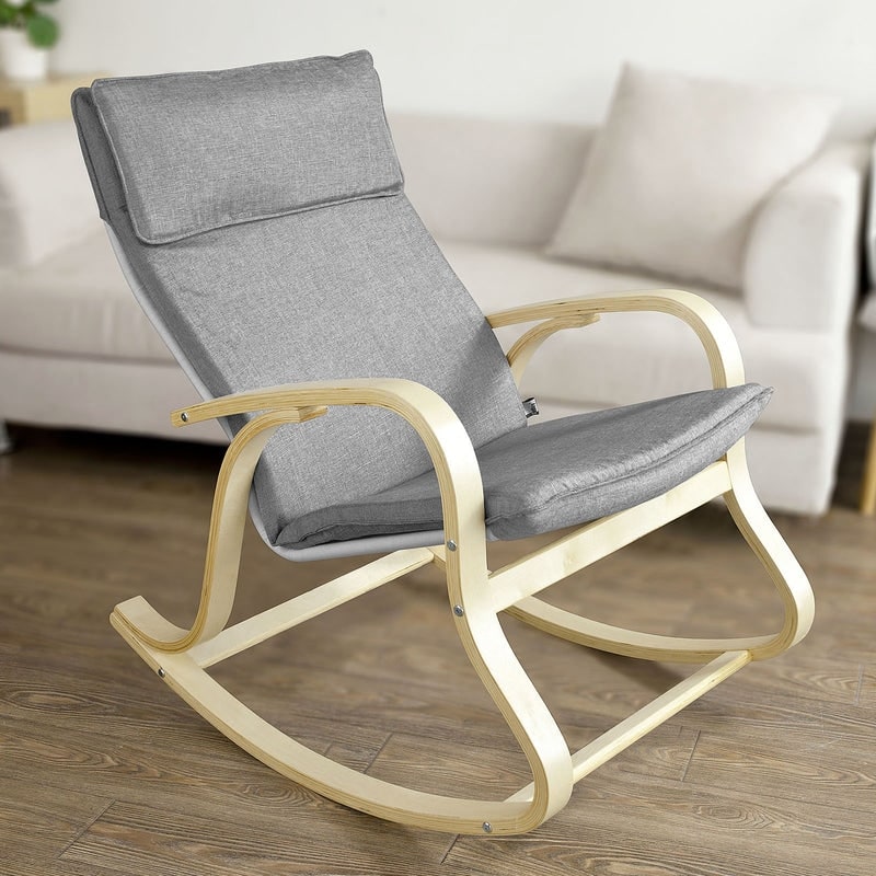 SoBuy FST15 DG Relax Rocking Chair Lounge Chair With Cotton