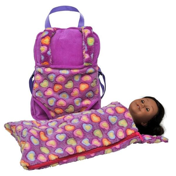 Shop Purple Childs Backpack Doll Carrier Sleeping Bag Clothes