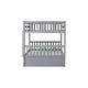 preview thumbnail 11 of 13, Rubber Wood 2 In 1 Full Over Full Bunk Bed with Twin Size Trundle,Convertible to 2 Full Size Beds