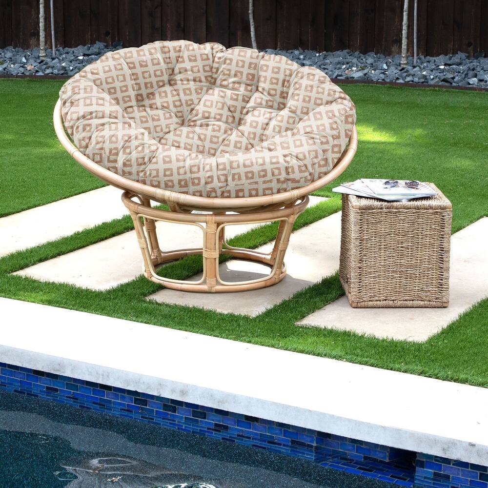 Sorra Home Sunbrella Outdoor Papasan Cushion - 44 in W x 44 in W x 4 in H