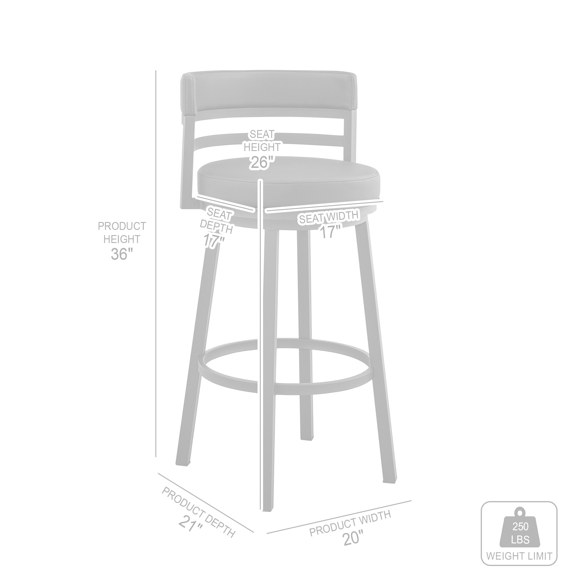 Armen living 2025 madrid counter stool