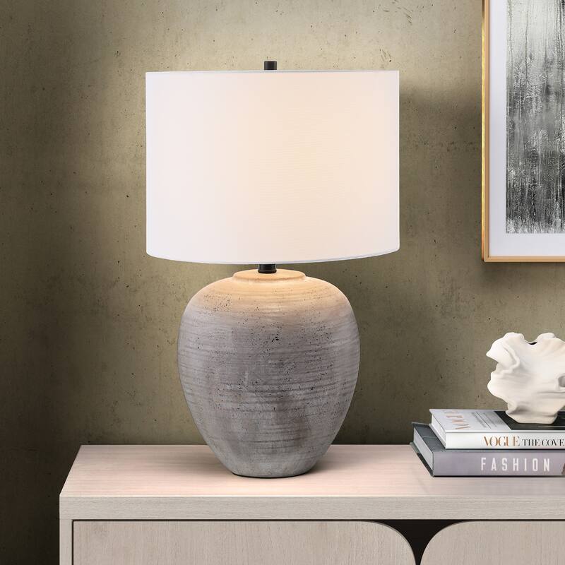 Shira 23" Tall Ceramic Table Lamp with Fabric Shade