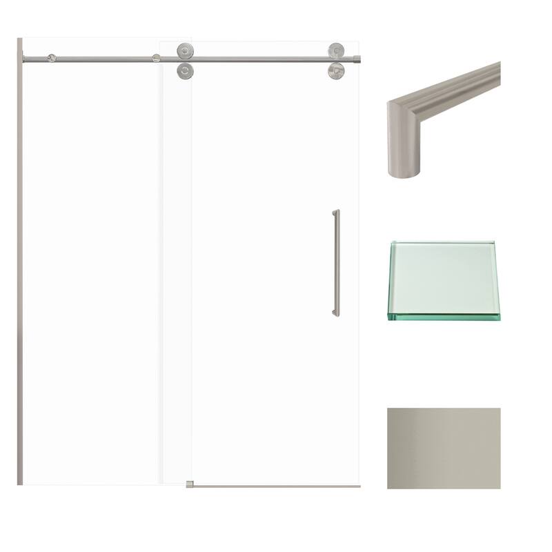 Transolid TPBT608010C-T 80" High x 59" Wide Bypass Frameless Shower