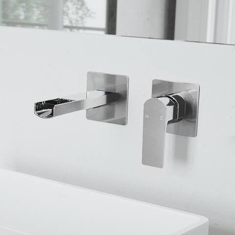 VIGO Atticus Chrome Wall Mount Bathroom Faucet