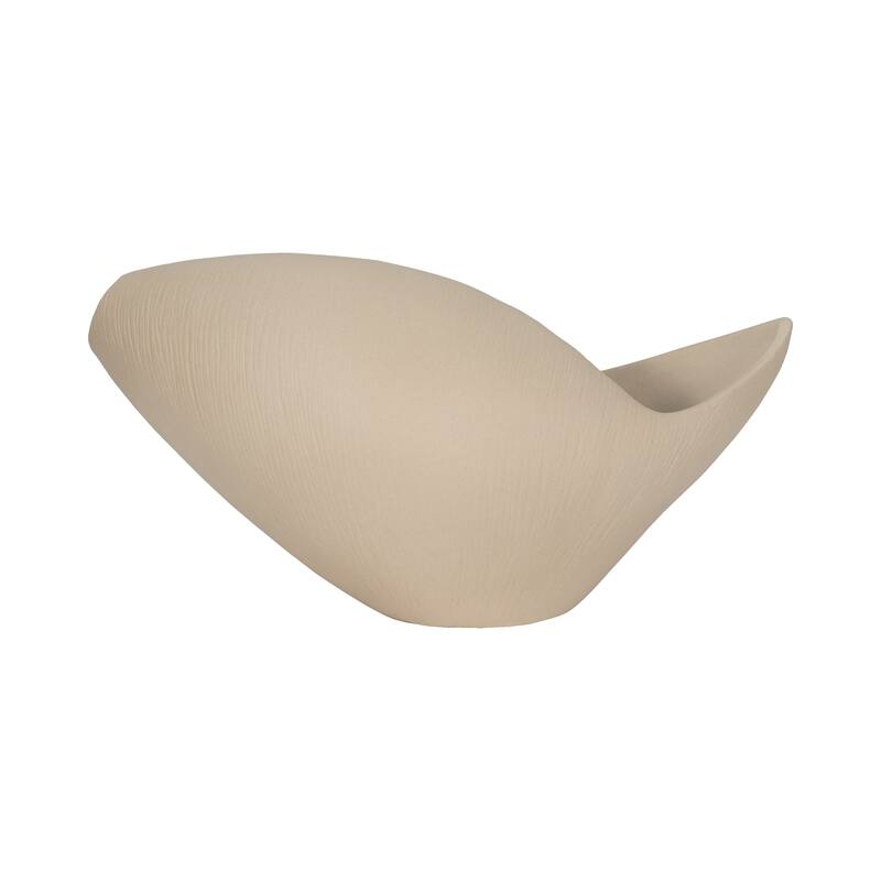 Sculptural Wave Freeform Decorative Bowl for Home Decor - 9", Silver - 17.0"