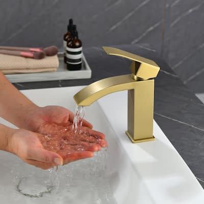 Single Handle Deck Mount Bathroom Faucet