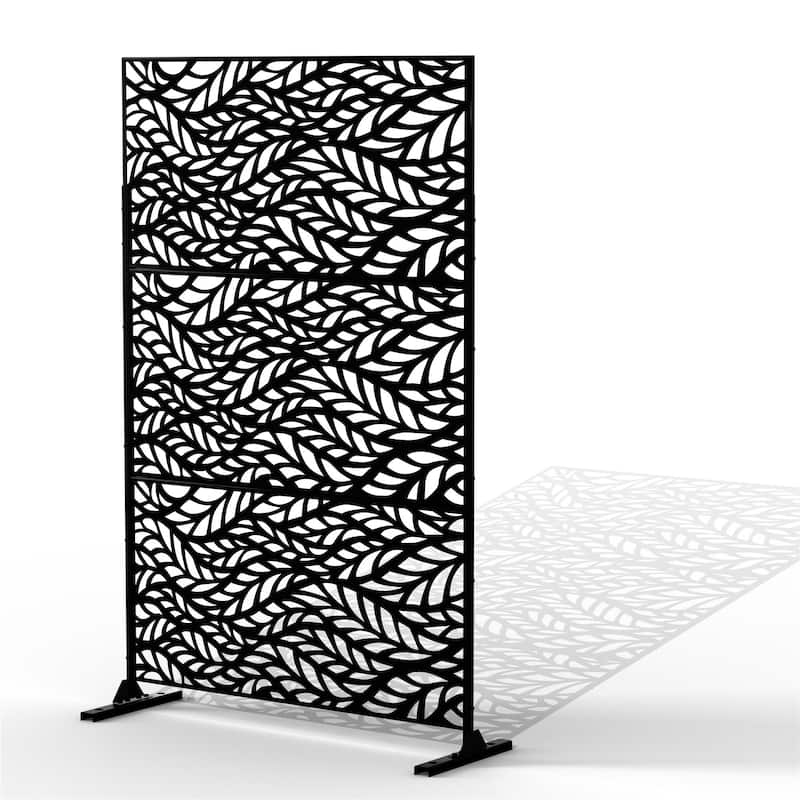Outdoor Privacy Screen Free Standing Stream Leaf