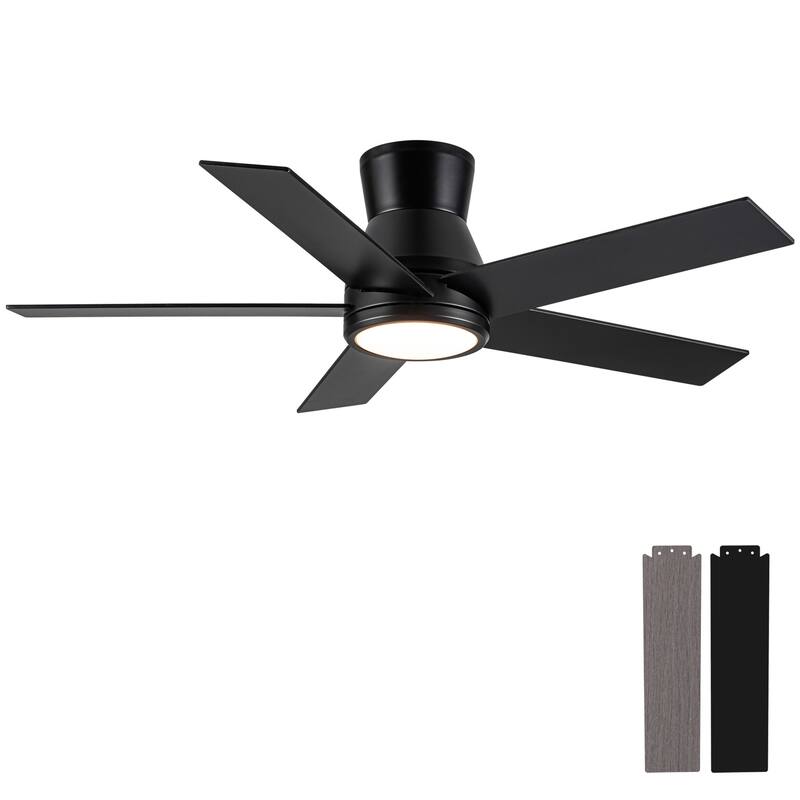 52"Lowe Profile Ceiling Fan with Light and Remote Control