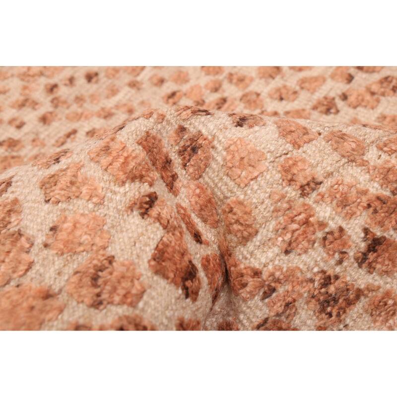 ECARPETGALLERY Hand-knotted Tangier Brown Wool Rug - 8'2 x 10'2